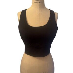 Black leopard print padded sport bra size L by 90 Degree